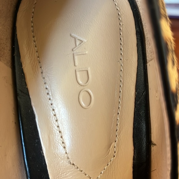 Aldo faux Fur Leapord Heeled Pumps Size 9 - Picture 8 of 9